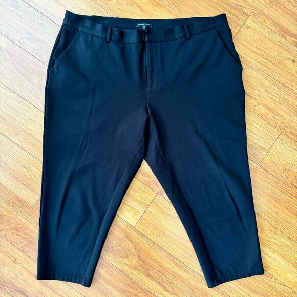 Universal Standard Pants Women MP (18P-20P) Black Capri Mid-Rise Pockets Stretch - Picture 1 of 15